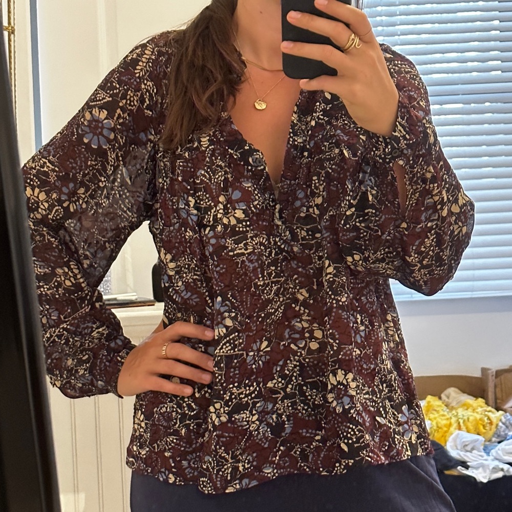 ba&sh patterned blouse - Picture 3 of 11
